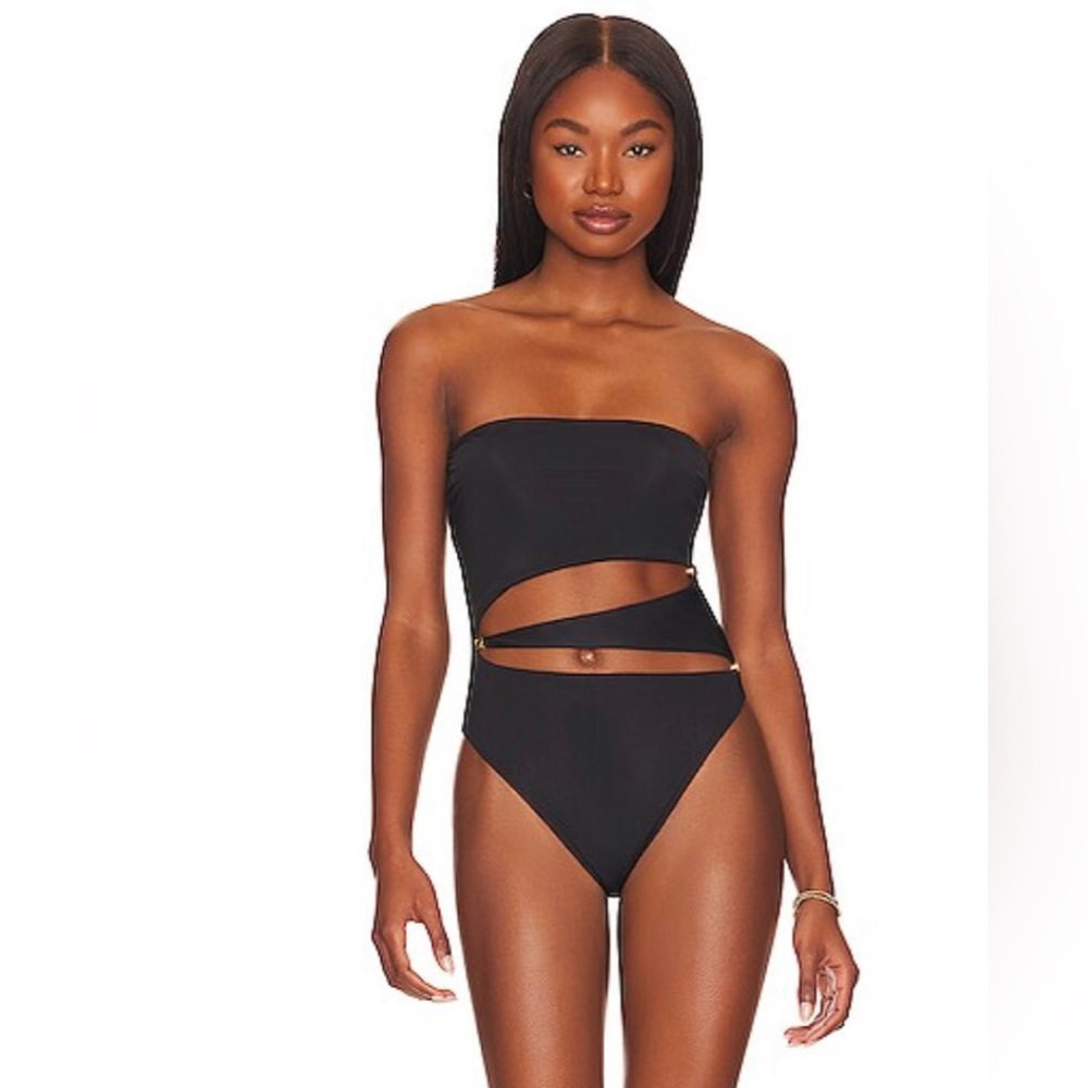 ViX Frida cutout one piece swimsuit Paula Hermanny Brazil black Sz S Small NWT